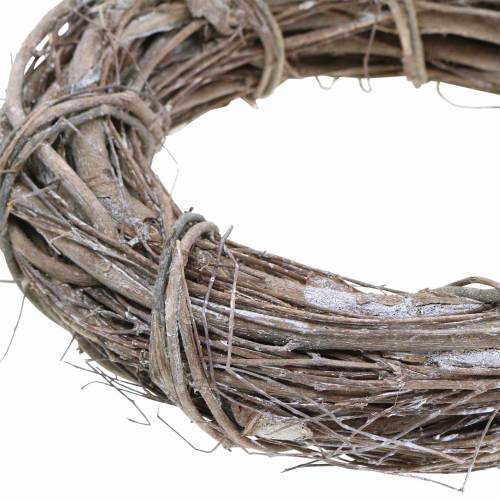Floristik24 Dekorativní věnec vrba Ø20cm vypraná bílá