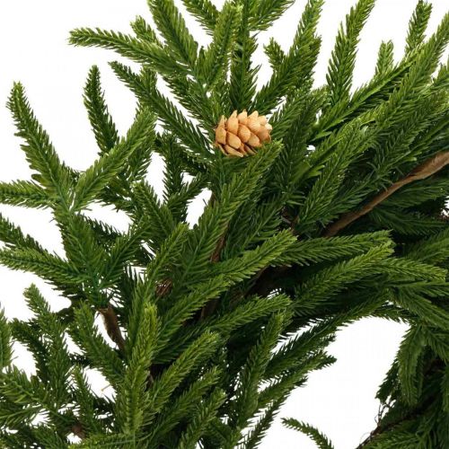 Floristik24 Umělý cypřišový věnec se šiškami Ozdobný věnec cypřiš Ø55cm