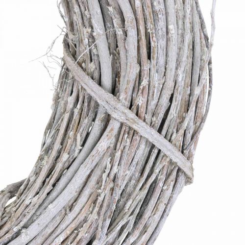 Floristik24 Dekorační věnec bílený Ø35cm Shabby Chic dekorace na dveře věnec na stůl
