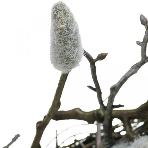 Floristik24 Dekorativní věnec umělá vrba jehnědy stolní dekorace Velikonoce Ø26cm