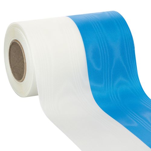 položky Věncové stuhy moaré modré a bílé, 150 mm