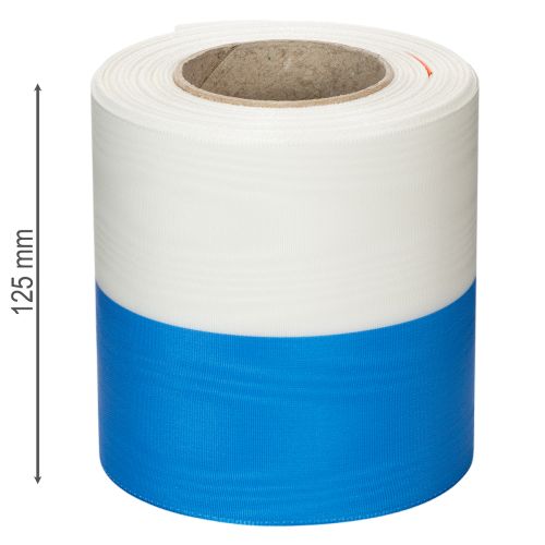 položky Moaré modrobílá věnečková stuha, 100mm dekorativní taftová stuha