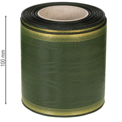 položky Věncová stuha moiré tmavě zelená 100mm dekorativní stuha taftová stuha