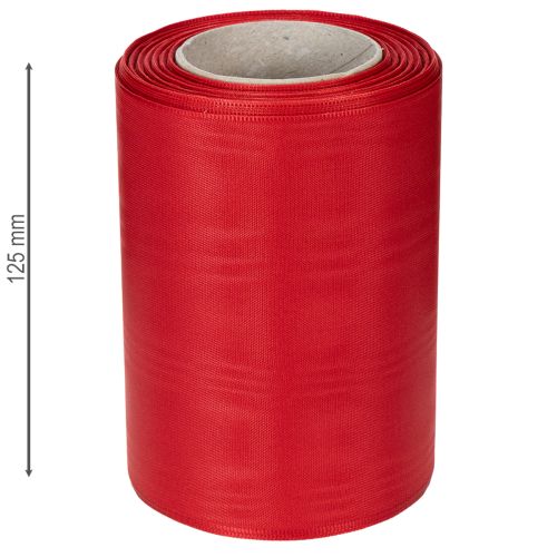 položky Červená věncová stuha 125 mm x 25 m - Stuha pro pohřební květinářství, nápisy a dekorace
