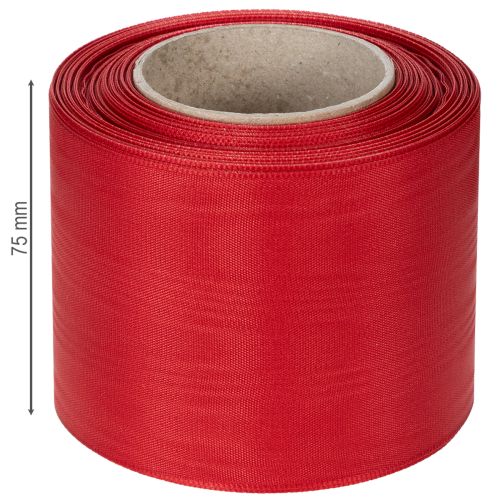 položky Červená věncová stuha 75mm x 25m - Pohřební květinářství a dekorace, Robustní stuha pro písmo