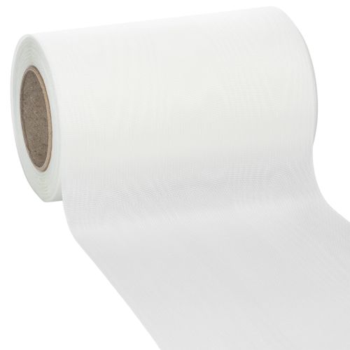Floristik24 Bílá stuha na věnec 150 mm 25 m