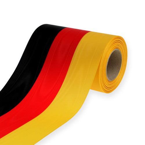Floristik24 Stuhy do věnců Moiré černo-červeno-zlaté 150 mm