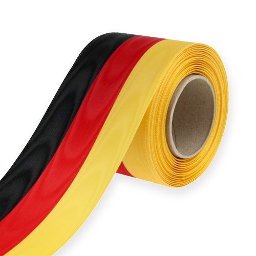 Floristik24 Věncové stuhy Moiré černo-červeno-zlaté 75 mm