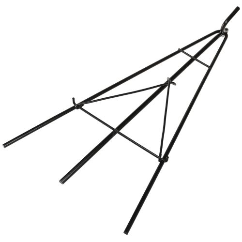 položky Stojací věnec s hákem, černý kovový stojan, výška 56 cm
