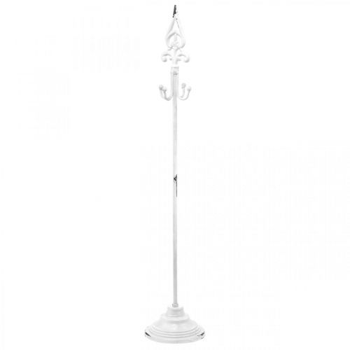 položky Držák na věnec Shabby Chic White Stojan na věnec kovový 4 háčky H76cm
