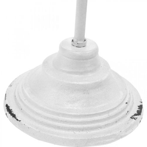 položky Držák na věnec Shabby Chic White Stojan na věnec kovový 4 háčky H76cm