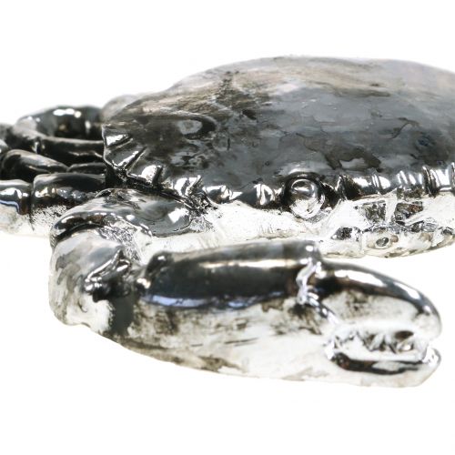 Floristik24 Deco rakovina starožitné stříbro 12cm