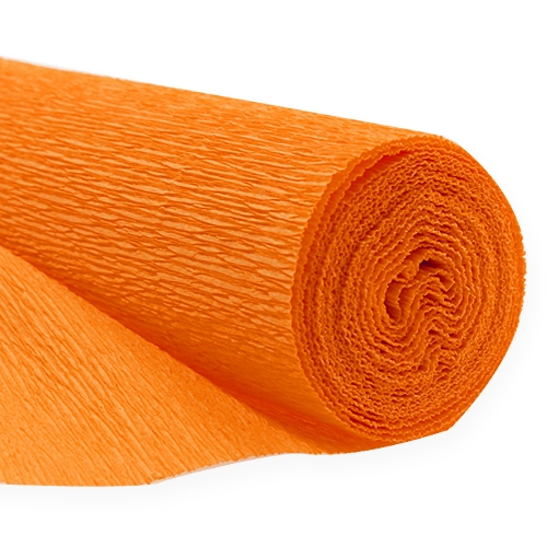 Floristik24 Květinářství krepový papír oranžový 50x250cm