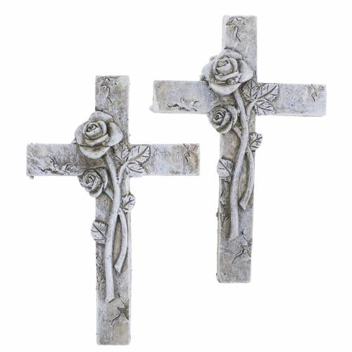 Floristik24 Náhrobní dekorace kříž 7,5cm x 11cm 4ks