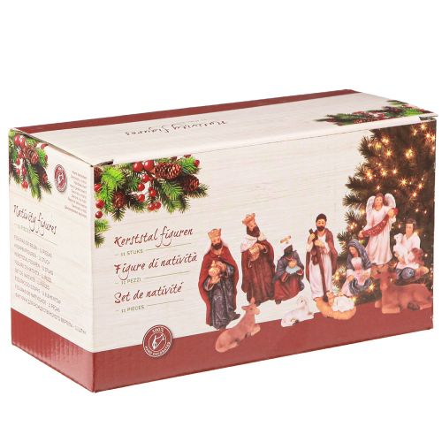 položky Sada betlémů 11 barevných ručně malovaných figurek 3,5-9,5 cm
