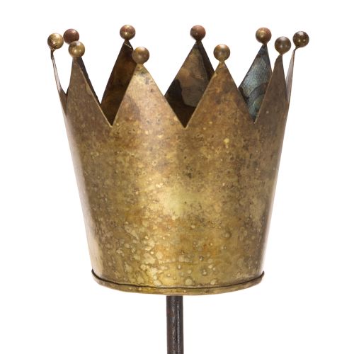 Dekorativní korunka na špejli, vintage dekorace na květináče, 73 cm nakoupit | Floristik24.cz
