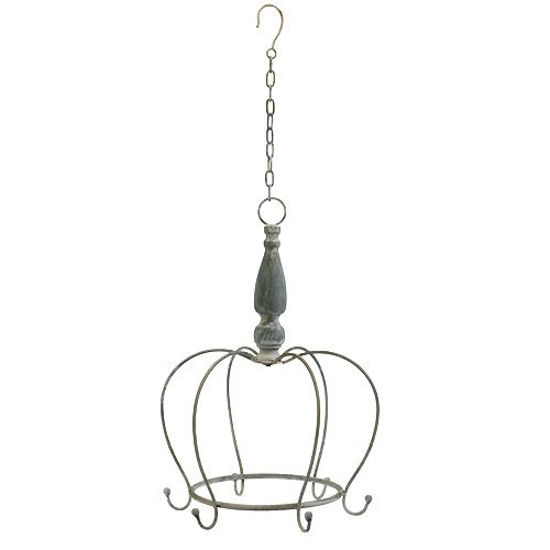 Floristik24 Korunka na zavěšení šedá Ø30cm H45,5cm