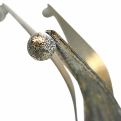 Floristik24 Kovová korunka zlatého starožitného vzhledu Ø13,5/17,5 cm sada 2 ks