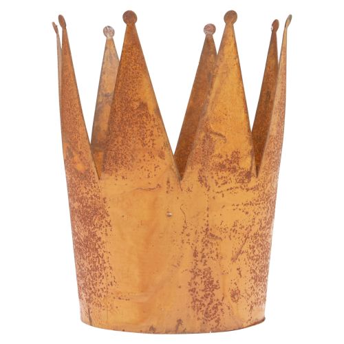 Květináč rez dekorativní miska kovová ozdobná korunka vintage Ø16cm