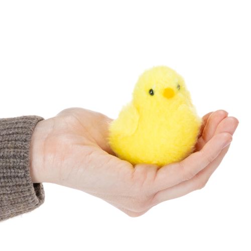 položky Dekorativní kuřátka, ideální pro velikonoční oslavy v obývacím pokoji nebo na zahradě, 7 cm, 6 kusů