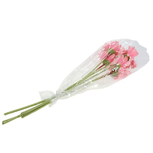 Floristik24 Umělá gerbera růžová Ø10cm L53cm 6ks