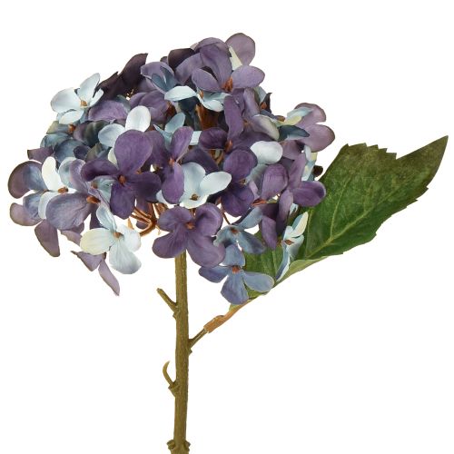 Umělá dekorace hortenzie umělá květina modrá fialová 34cm 2 ks