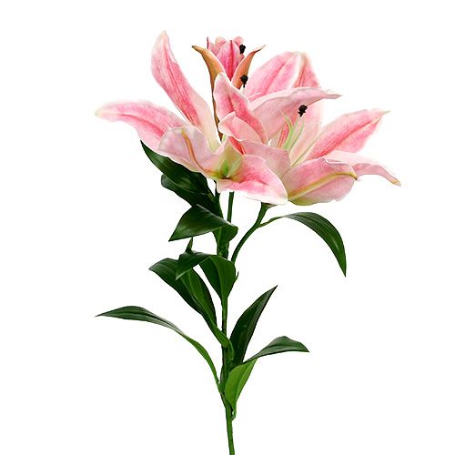 Floristik24 Umělá lilie Pink Real Touch 100cm