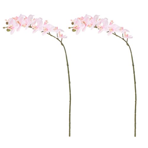 položky Umělé orchideje Světle růžové umělé květiny Real Touch 58cm 2ks