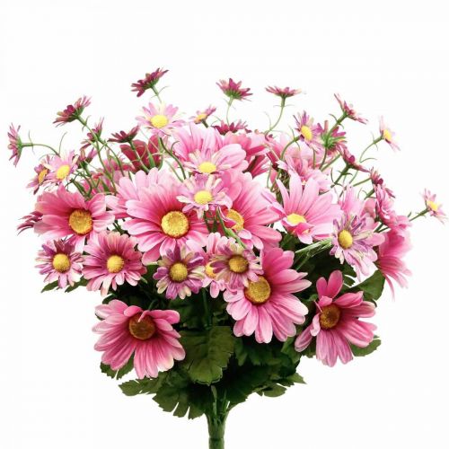 Floristik24 Kytice umělých sedmikrásek z umělých květin růžová 44cm