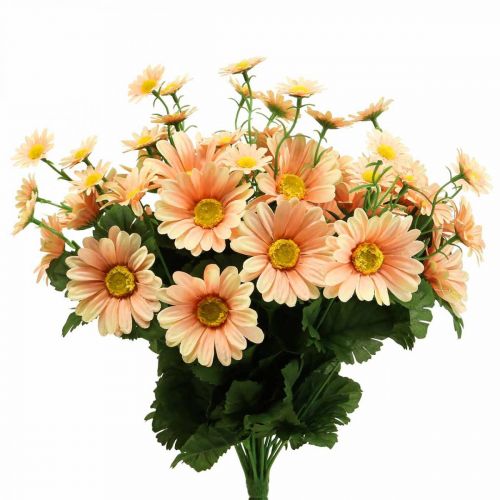 Umělé sedmikrásky umělé květiny kytice Orange Peach 44cm