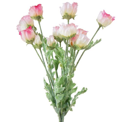 Floristik24 Umělé máky Dekorativní hedvábné květy růžové 42cm 4ks