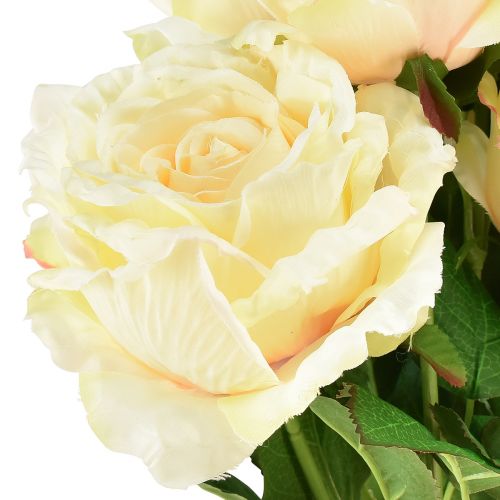 položky Umělé růže Kytice z umělých růží Krémově žlutá Pick 54cm