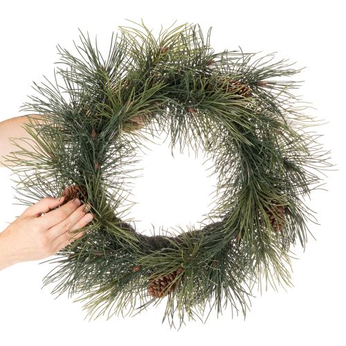 Věnec z umělých borovicových větví s kužely 60 cm | Floristik24.cz