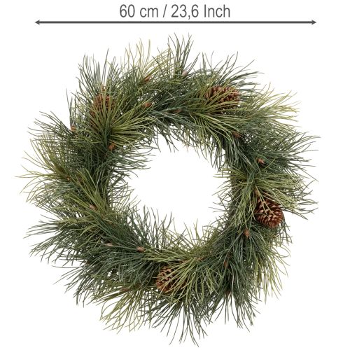 Věnec z umělých borovicových větví s kužely 60 cm | Floristik24.cz