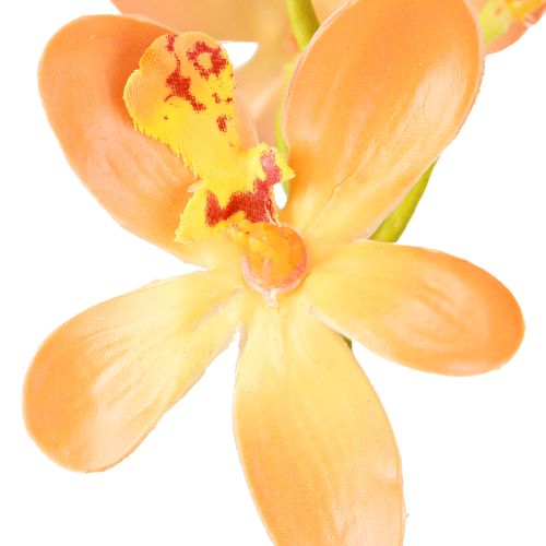 položky Umělá větev orchideje 8 květů oranžová L38cm 2ks