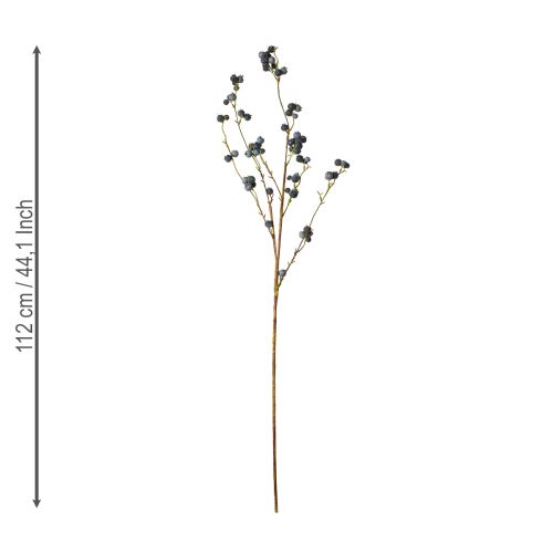 položky Umělá větev s borůvkami, borůvky 110 cm