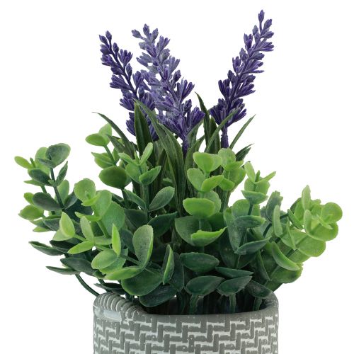 položky Umělá levandule v květináči keramická fialová zelená V22cm