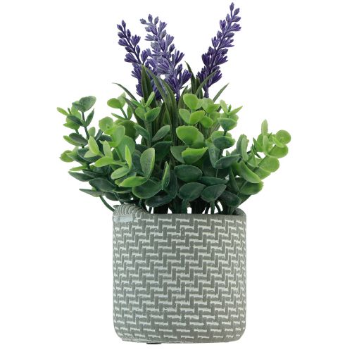 položky Umělá levandule v květináči keramická fialová zelená V22cm