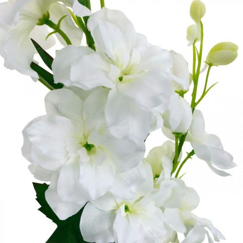 Floristik24 Umělé delphinium bílé delphinium umělé květiny hedvábné květiny 98cm