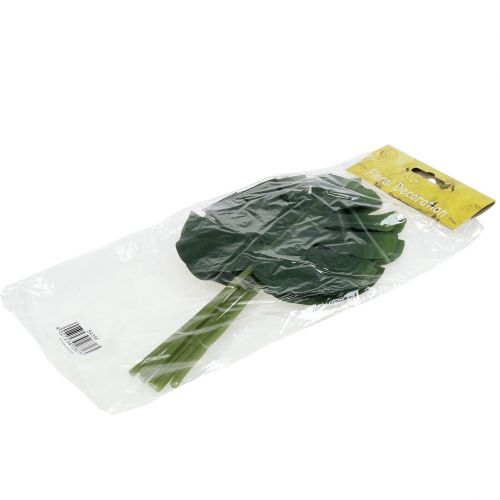 Floristik24 Umělý filodendron list 18cm zelený 6ks