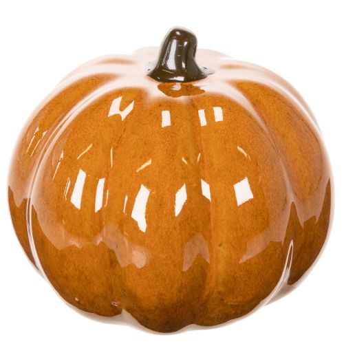 Keramická dýňová LED halloweenská dekorace malá 10 cm | Floristik24.cz