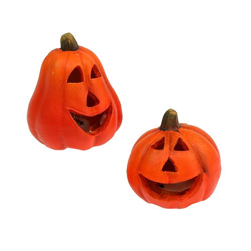 Floristik24 Dýňová lucerna mix 6cm - 8cm s LED 6ks
