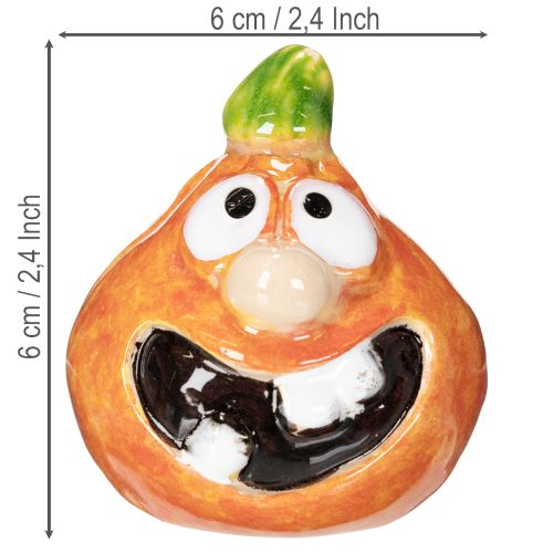 Dekorativní figurka dýně jako zábavná podzimní dekorace, 6 cm, 2 kusy | Floristik24.cz