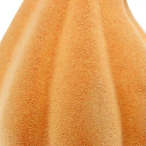 položky Dekorativní dýně zakřivená oranžově vločkovaná Umělá dekorativní dýně 18cm