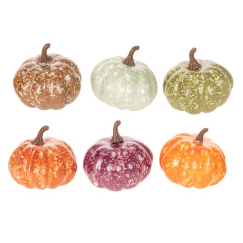 Sada mini dýňových dekorací, podzimní a halloweenské dekorace, různé barvy, 4 cm, 24 kusů