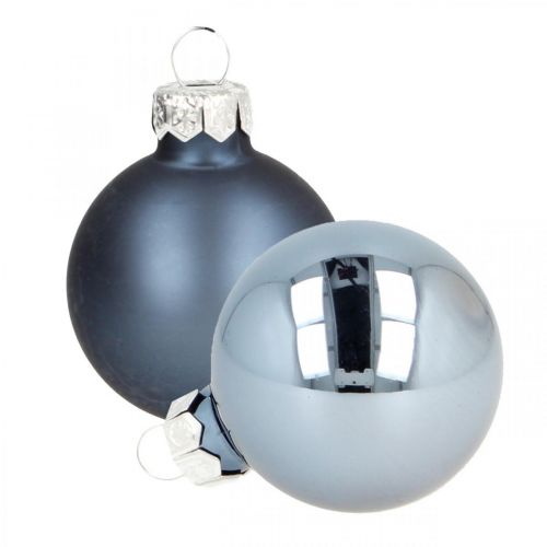 Floristik24 Vánoční koule skleněná modrá skleněná koule matná/lesklá Ø4cm 60 kusů