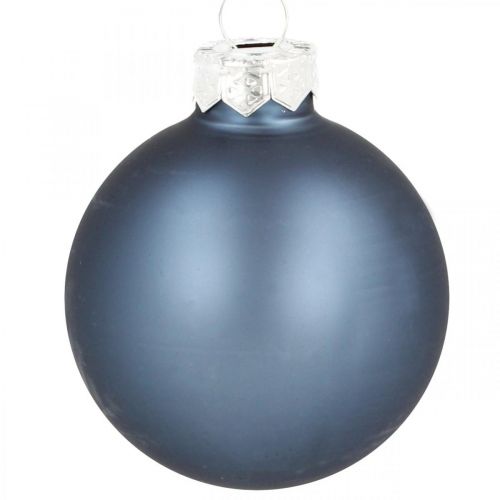Floristik24 Vánoční koule skleněné modré matné lesklé Ø5,5cm 26ks