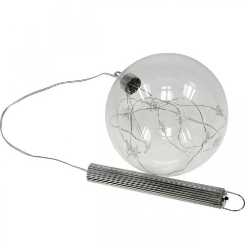 Floristik24 Vánoční koule LED koule Ø12cm 15L uvnitř teplá bílá časovač