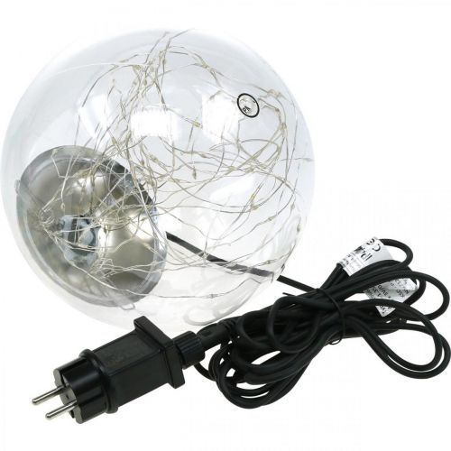 Floristik24 LED koule velká uvnitř i venku Ø20cm čirá 80L teplá bílá
