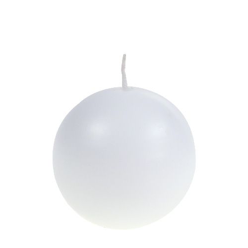 Floristik24 Kuličková svíčka 80mm bílá 6ks